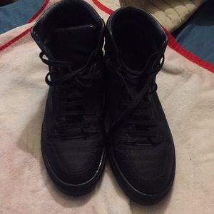 Balenciaga navy blue high top sneakers